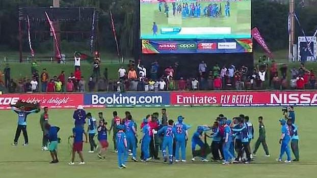 Ugly scenes had broken out at the end of the ICC under-19 World Cup final with players of India and Bangladesh involved in an altercation on the field.
