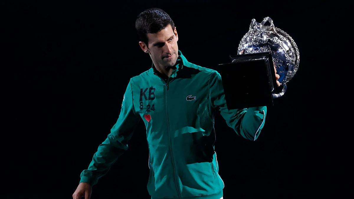 In his speech after being presented with the trophy, Djokovic spoke about the bushfires that ravaged Australia at the turn of the year and Bryant’s death.