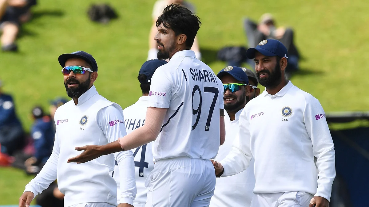Ishant Sharma (5/68) completed his 11th five-wicket haul in Test cricket.