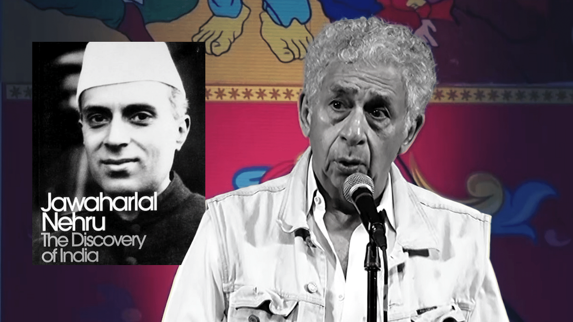 Actor Naseeruddin Shah reads an excerpt from Jawaharlal Nehru’s ‘The Discovery of India’ at the ‘India My Valentine’ event in Mumbai on 16 February.