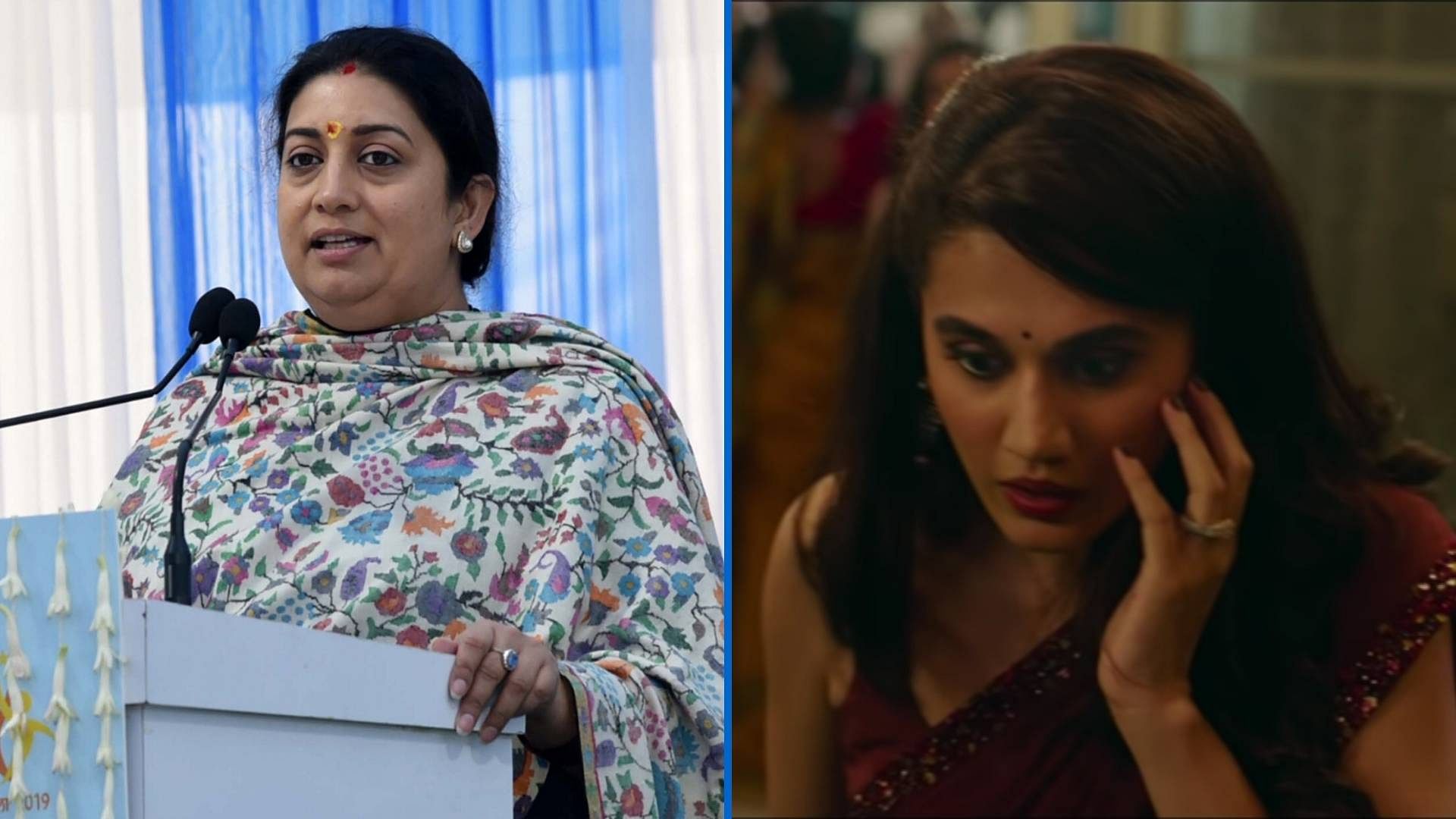 Smriti Irani has praised the trailer for Taapsee Pannu-starrer <i>Thappad</i>.