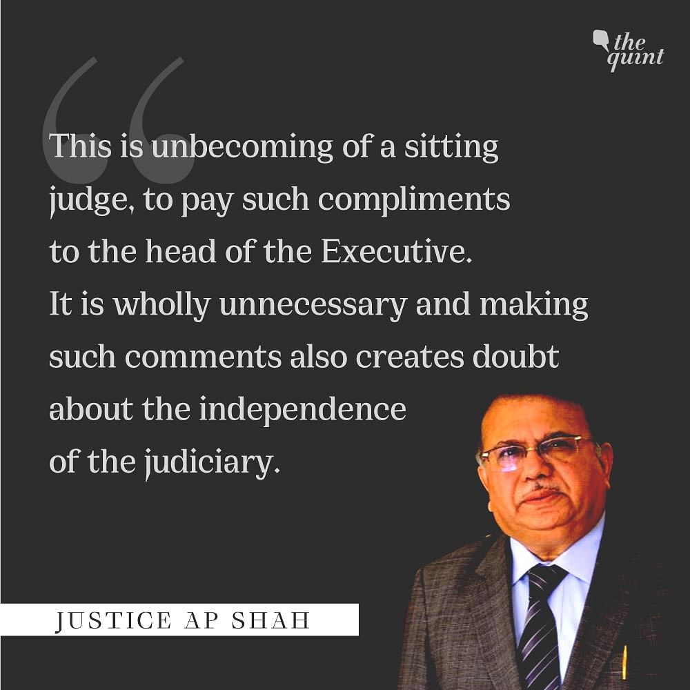 Retired judges AP Shah, RS Sodhi and PB Sawant said the comments by Justice Arun Mishra were inappropriate.