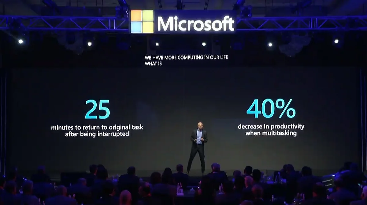 Microsoft CEO Satya Nadella talks about Teams app. 
