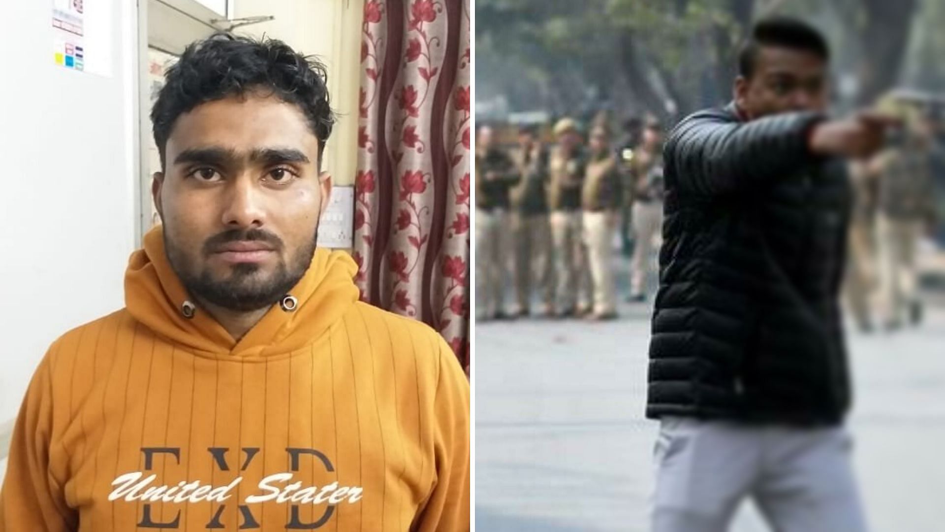 Ajit (left) has been arrested for allegedly supplying a gun to the man involved in Jamia shooting.