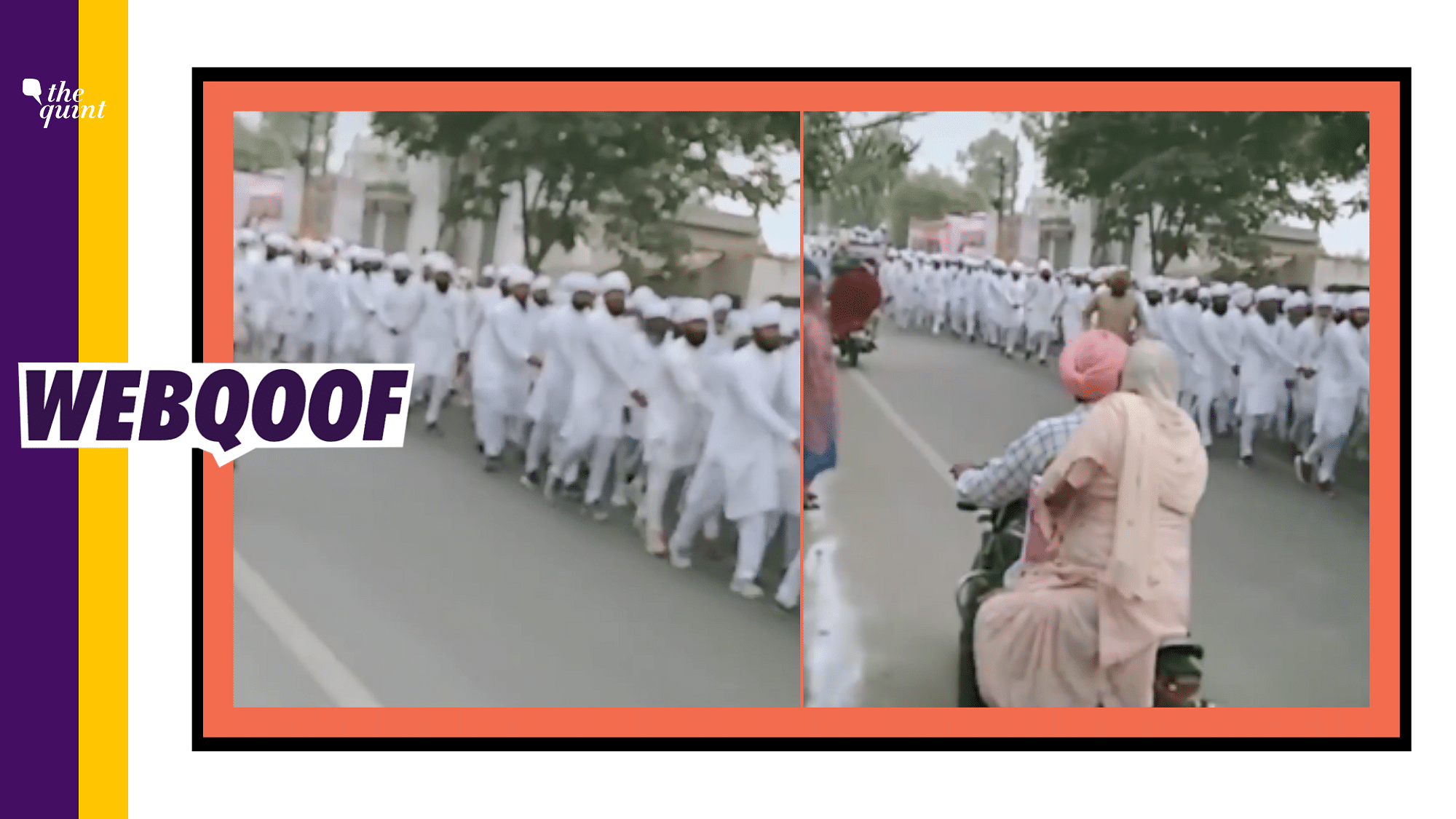 A viral video was shared with a false claim that it showed Sikhs marching towards Delhi’s Shaheen Bagh area.