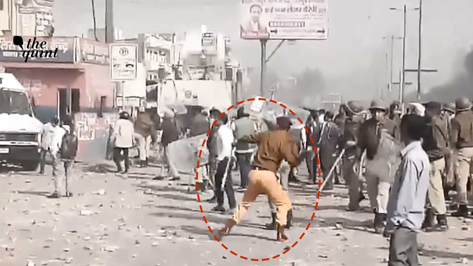 Northeast Delhi clashes, cop allegedly pelts stone, joins mob.