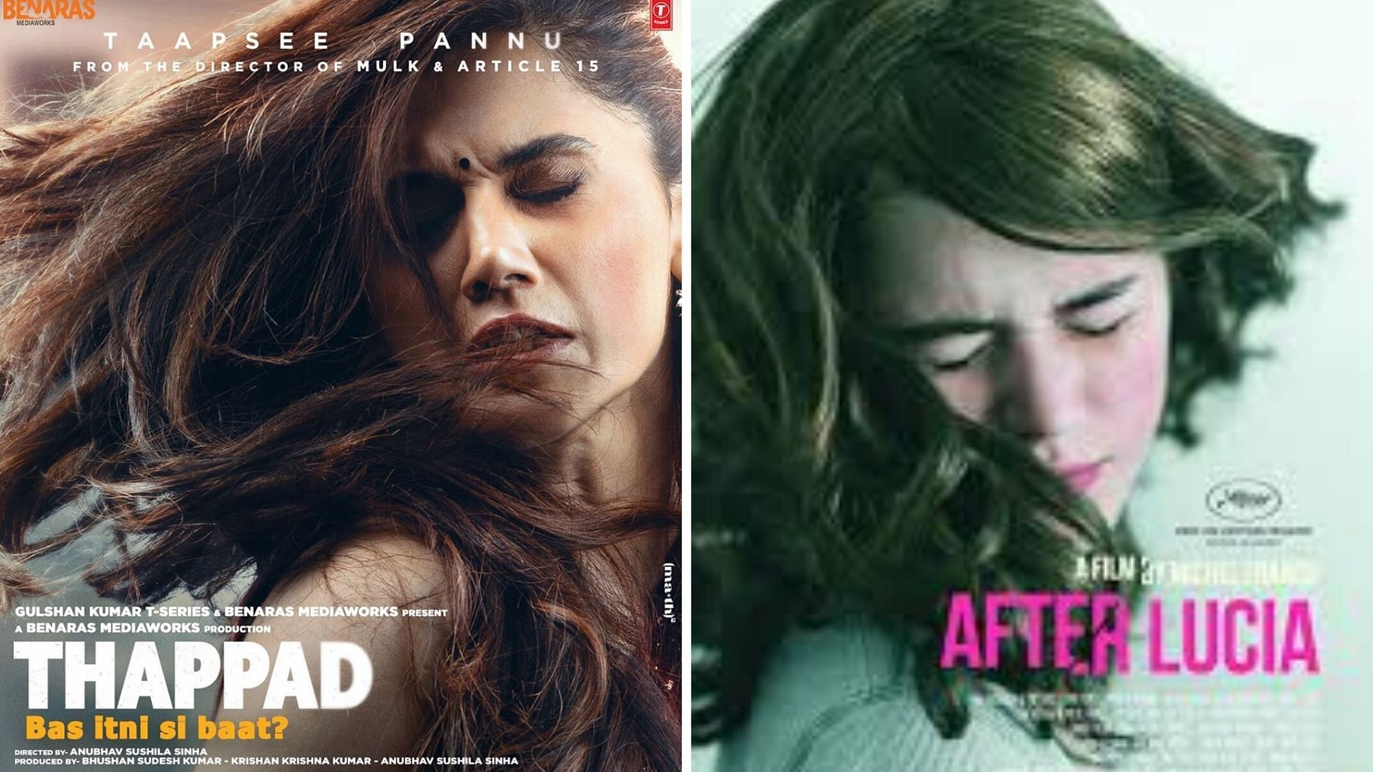 <i>Thappad</i> poster has been accused of being a copy of Mexican film <i>After Lucia</i>.