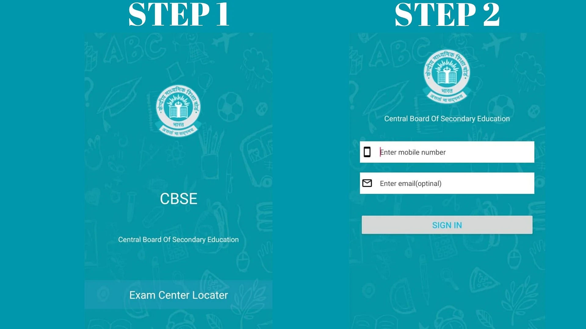 CBSE Exam Centre Location app details and how to operate it.