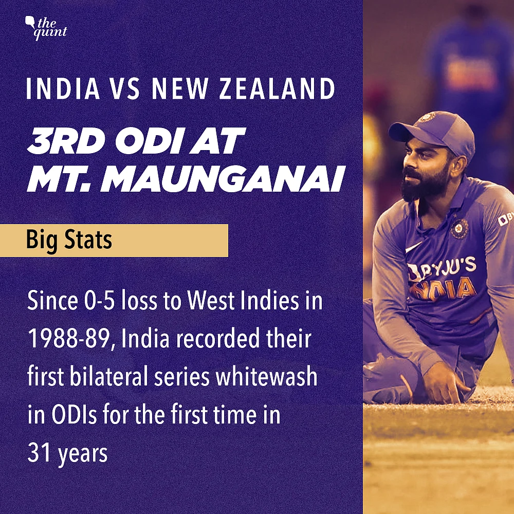 Stats: India Register a Dubious Record After Losing 3rd ODI vs NZ