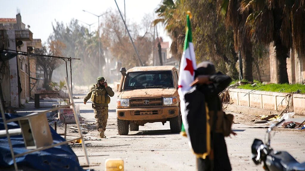 Turkish backed Syrian rebels enter the own of Saraqeb, in Idlib province, Syria, Thursday, 27 February.