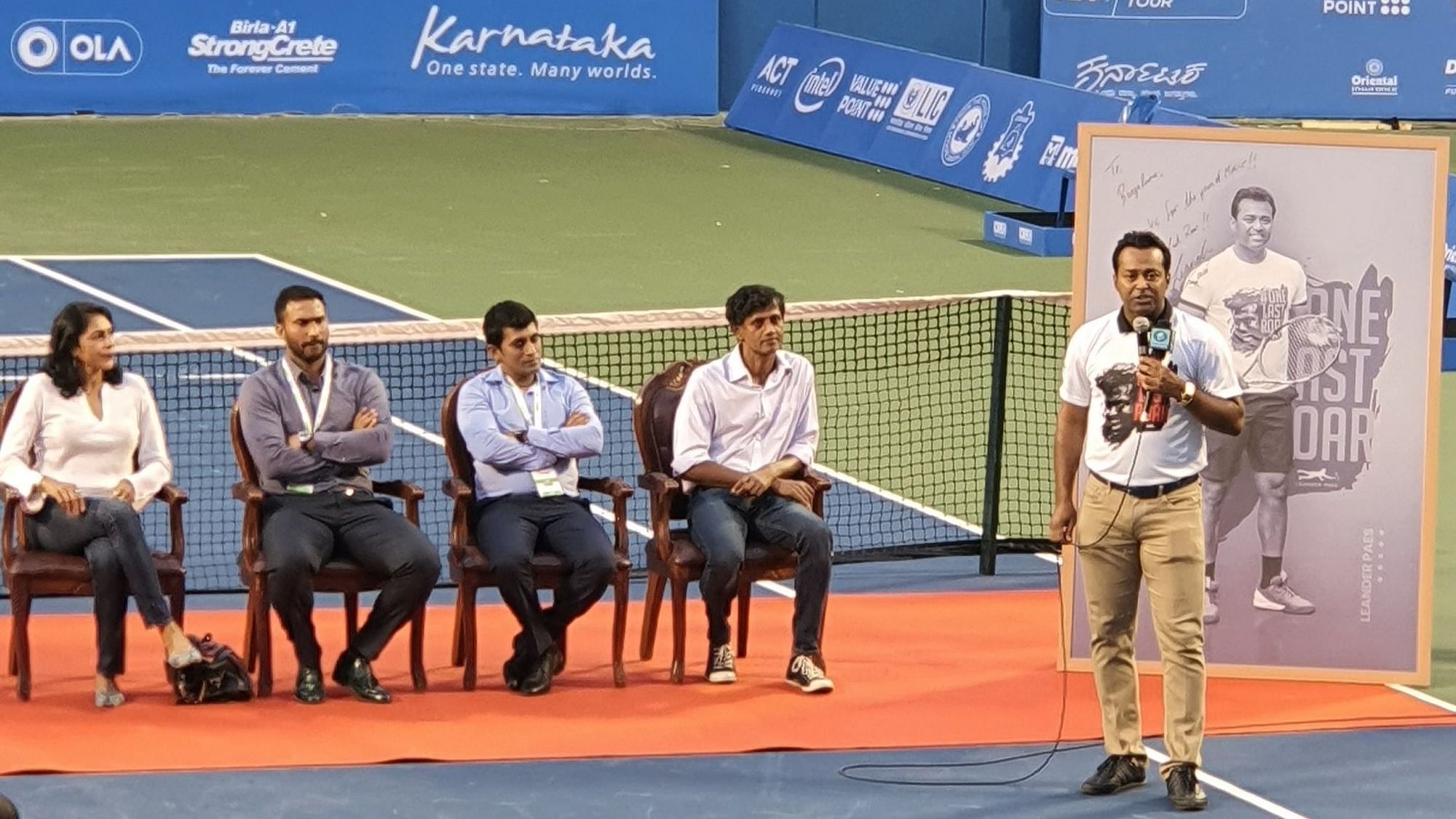 Indian tennis legend Leander Paes played his last ATP event on Indian soil on Saturday.