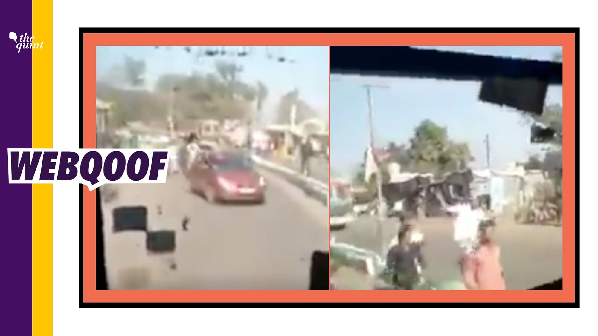 A viral video falsely claimed that men entered the bus and started beating Hindus in Delhi.