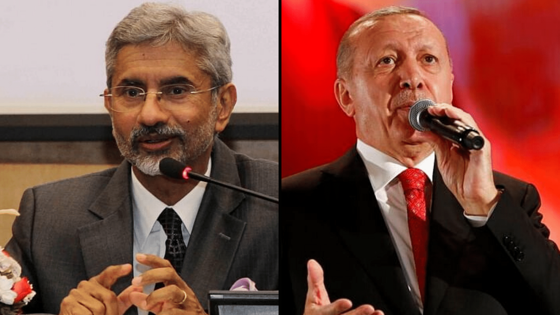 External Affairs Minister Jaishankar and Turkish President Recep Tayyip Erdogan.