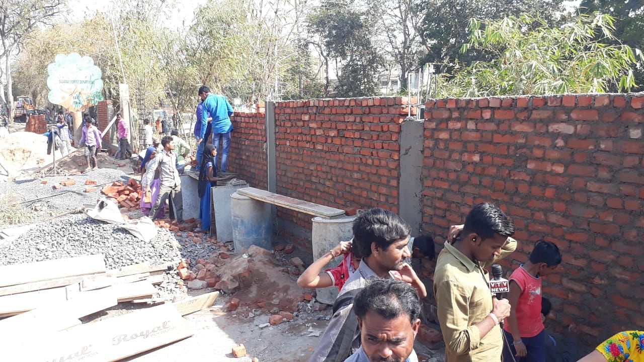 The city’s mayor, Bijal Patel, denied any knowledge about the construction of such a wall.