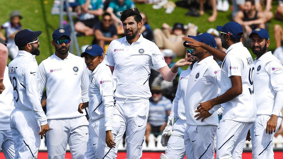 Ishant Sharma returned figures of 15-6-31-3 as he picked the first three wickets to fall for New Zealand on Day 2 of the first Test at Basin Reserve, Wellington.
