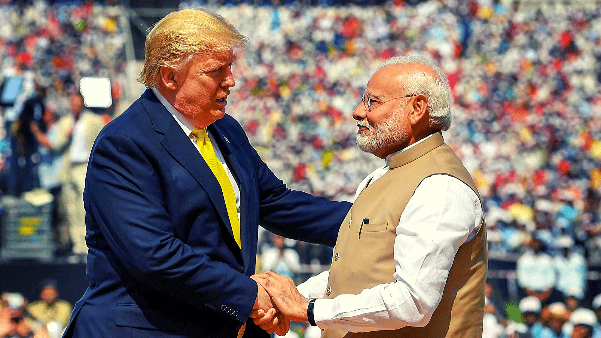 Can the grand spectacle in India translate into any meaningful electoral gains for the incumbent US President?