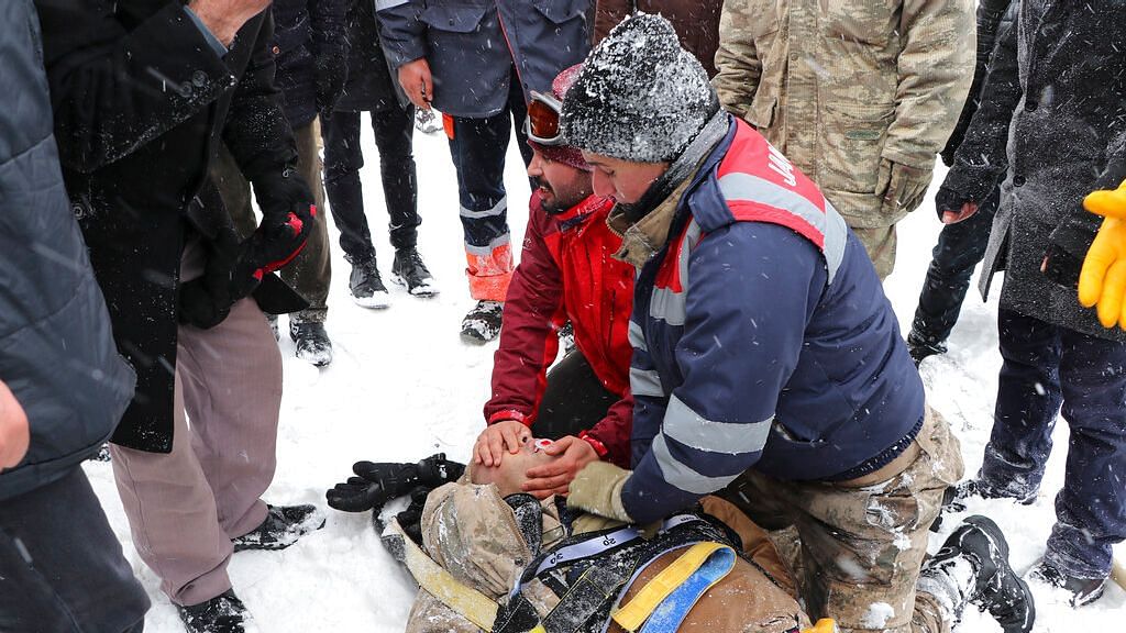 An avalanche slammed into a mountain road in the province, which borders Iran, wiping out a huge team of rescue workers sent to find two people missing in an earlier avalanche.&nbsp;