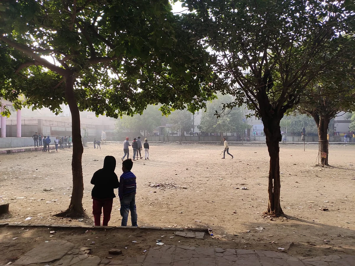 A public park in Mangolpuri.