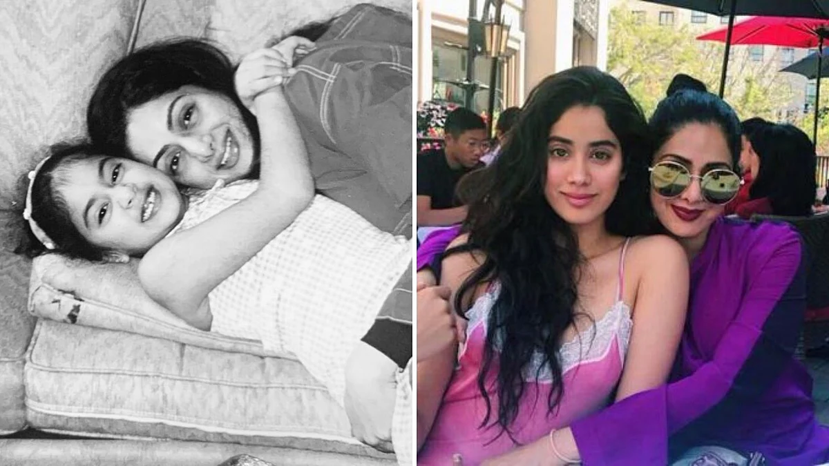 Janhvi Kapoor with mother Sridevi.