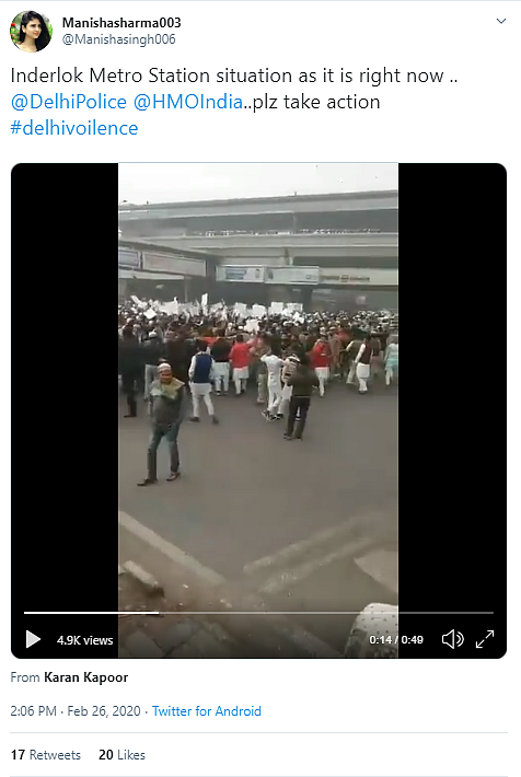 Old Video of Delhi’s Inderlok Passed off as Situation ‘Right Now’