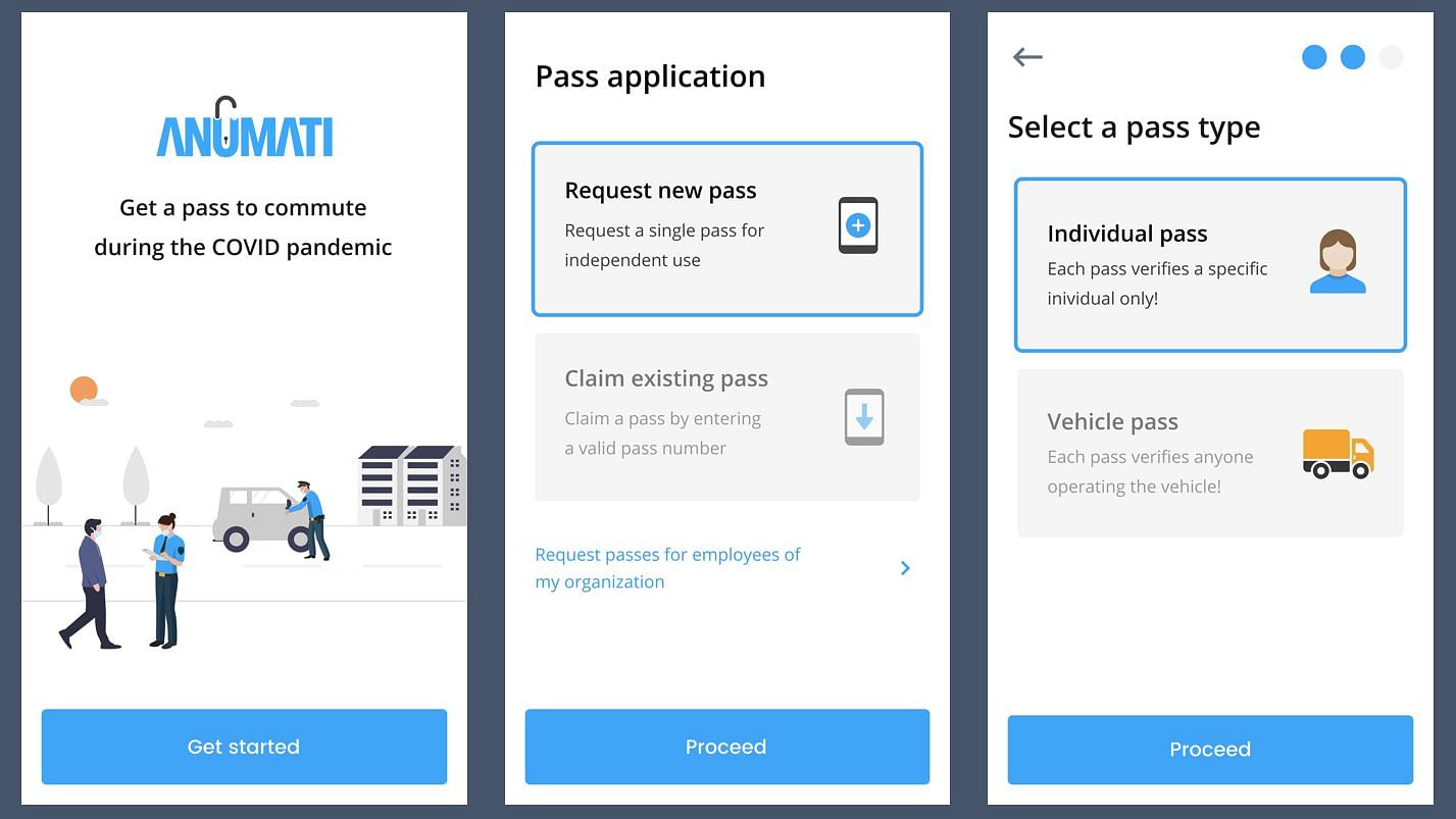 The sample application to get an e-Pass.