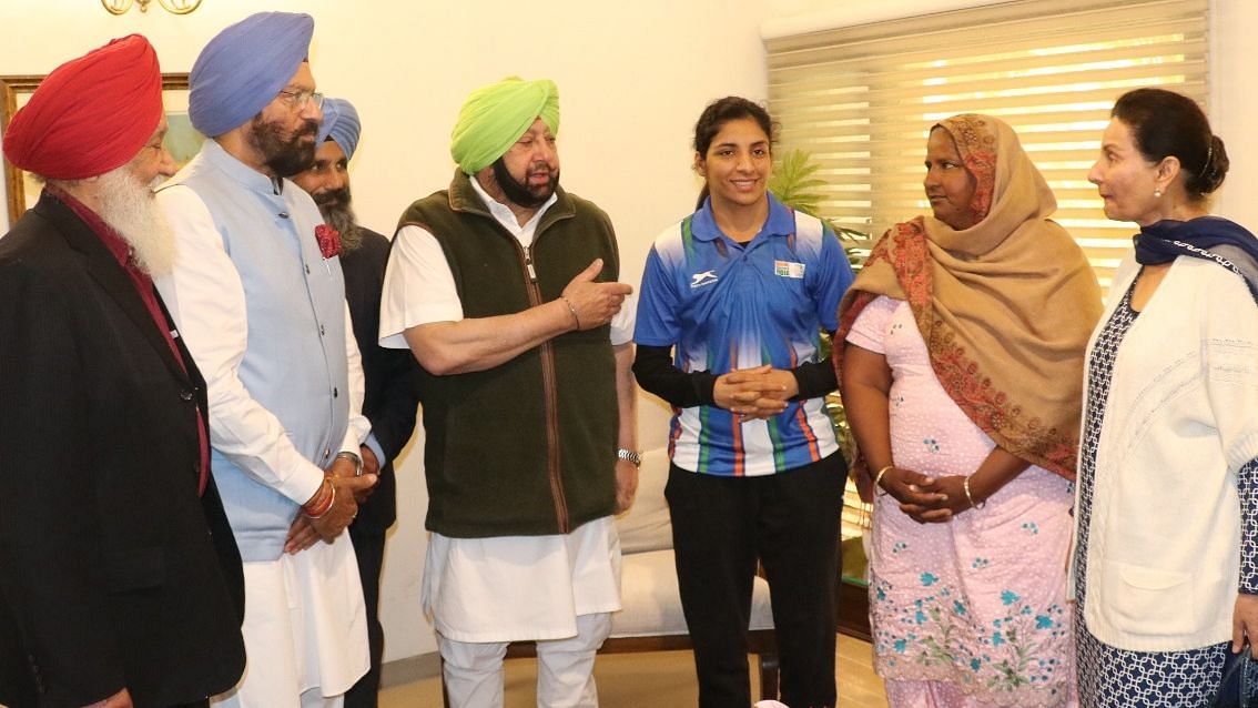 Punjab Chief Minister Amrinder Singh wished Simranjit Kaur best of luck for the Tokyo 2020 Olympics. 