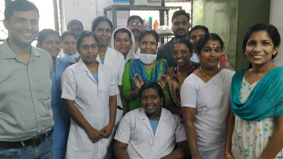 Doctors, nurses and support staff at the Pathanamthitta General Hospital, who have been treating patients infected with coronavirus.&nbsp;