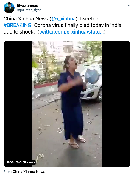 No, China’s Xinhua News Did Not Mock India’s Coronavirus Response