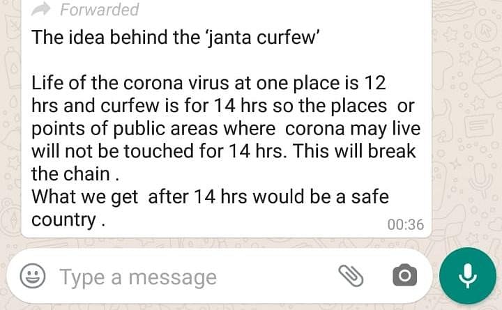 FIT WebQoof: Will Janta Curfew Make India ‘Safe’ from Coronavirus?