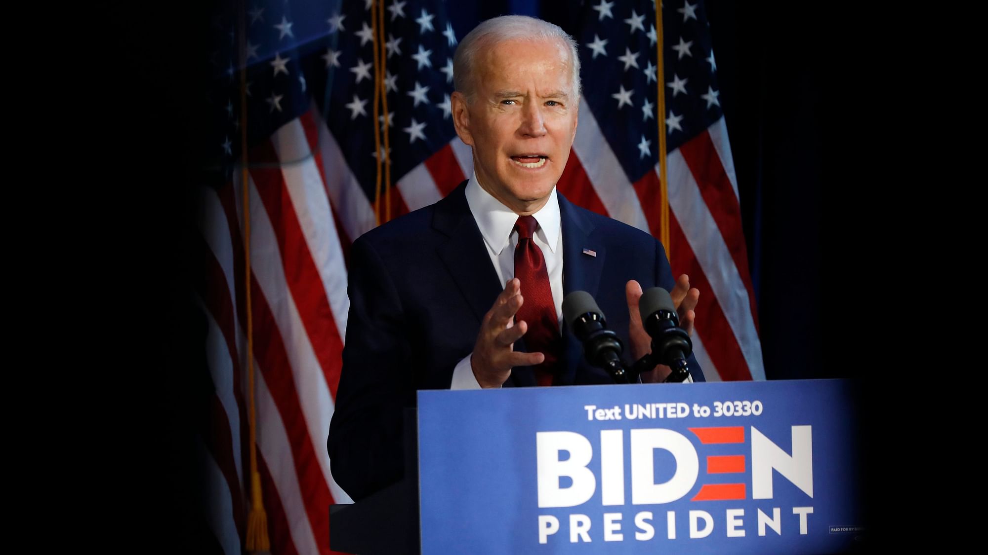  Democratic presidential candidate Joe Biden.