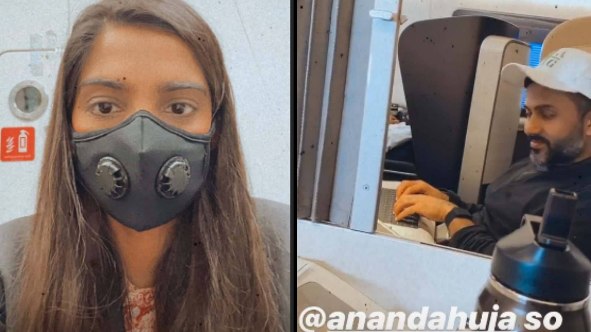 Sonam Kapoor and Anand Ahuja documented their experience travelling from London to Delhi amidst the coronavirus pandemic.