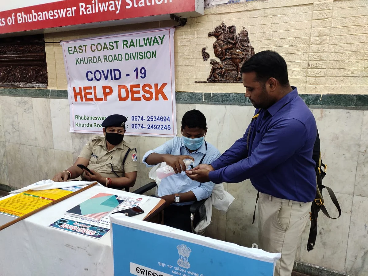East Coast Railway provided sanitisers to all travellers. 