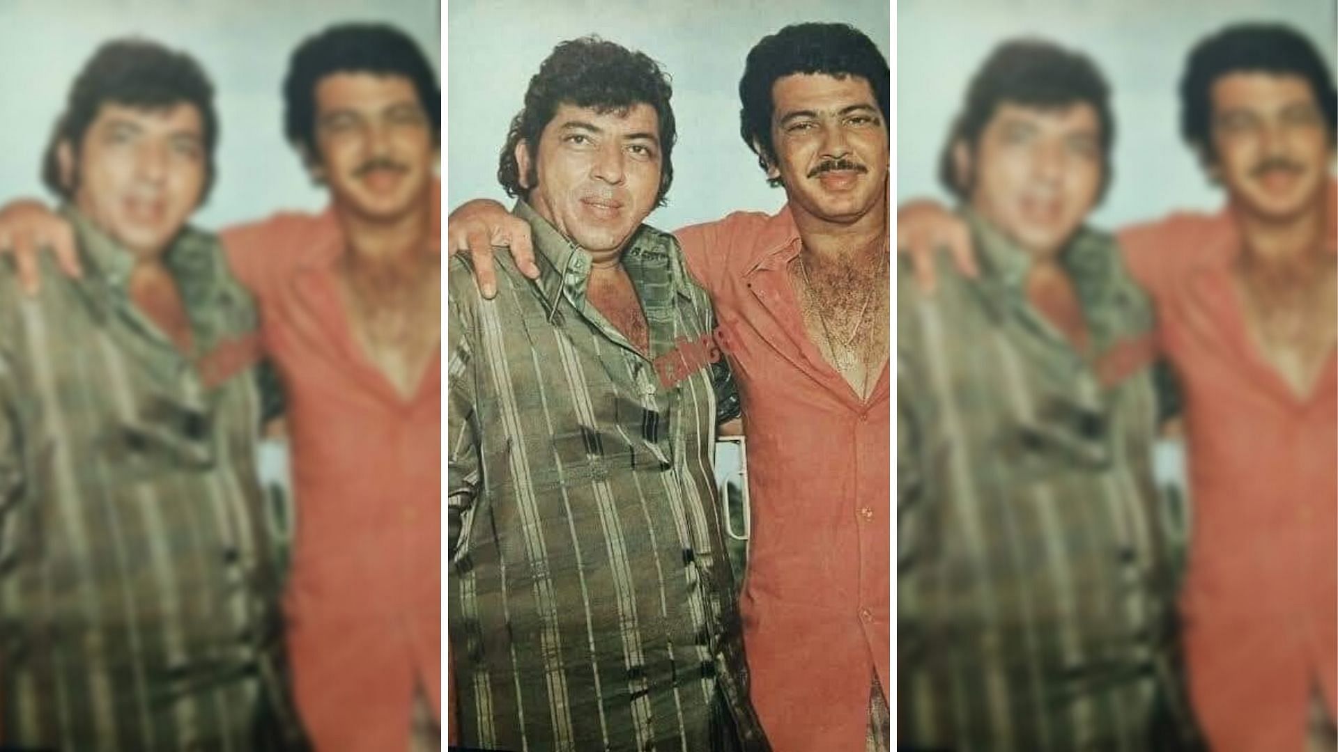 Late actor Amjad Khan with brother Imtiaz.&nbsp;