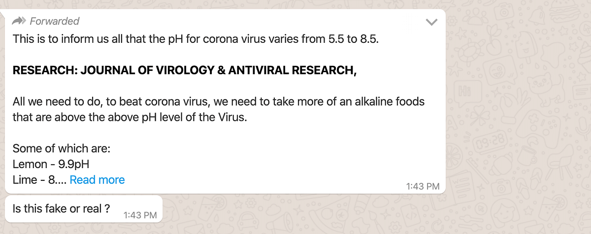 Dr Shaheed Jameel, a leading virologist told The Quint that viruses do not have pH values.