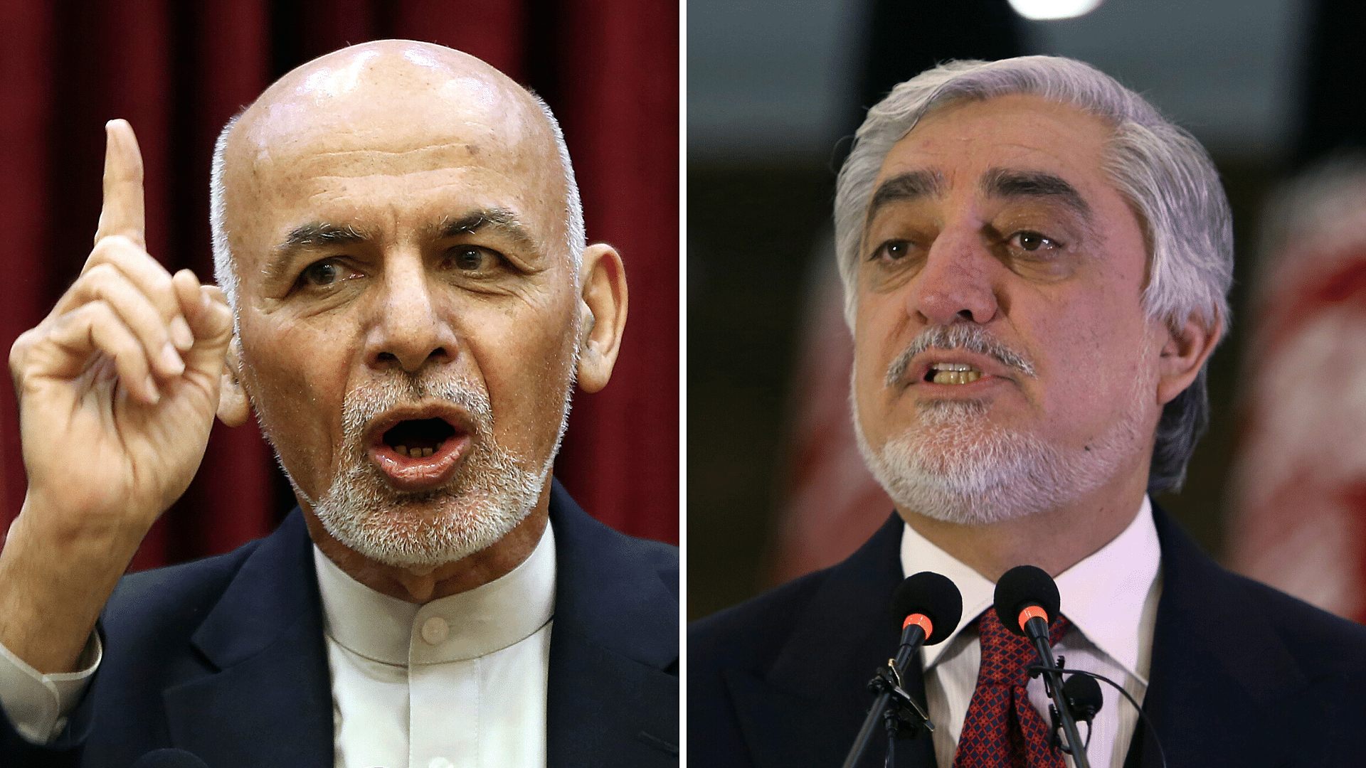 President Ashraf Ghani and his rival Abdullah Abdullah.