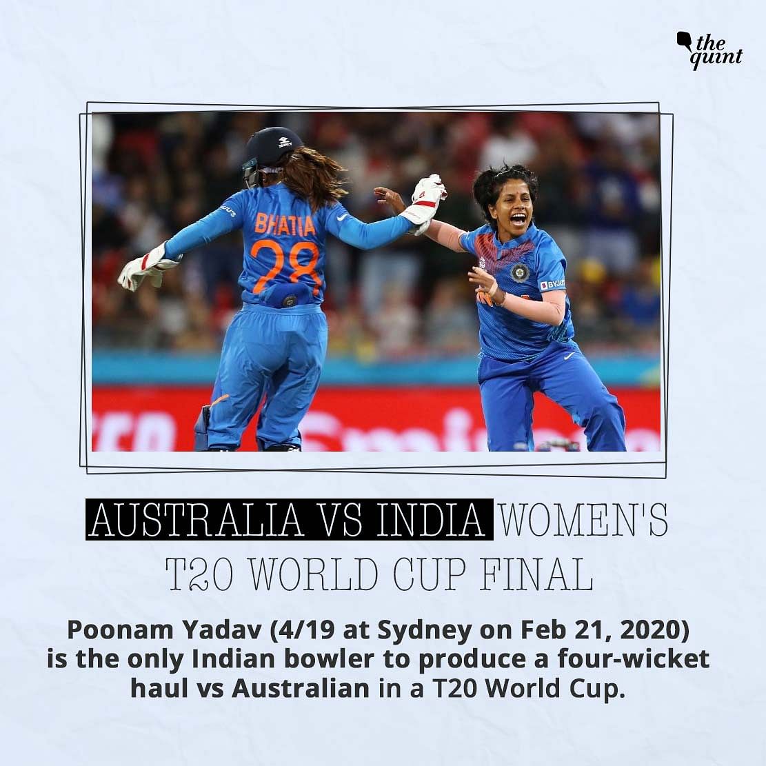 India and Australia are into the Women’s Twenty20 Cricket World Cup final. Big stats previewing the match.