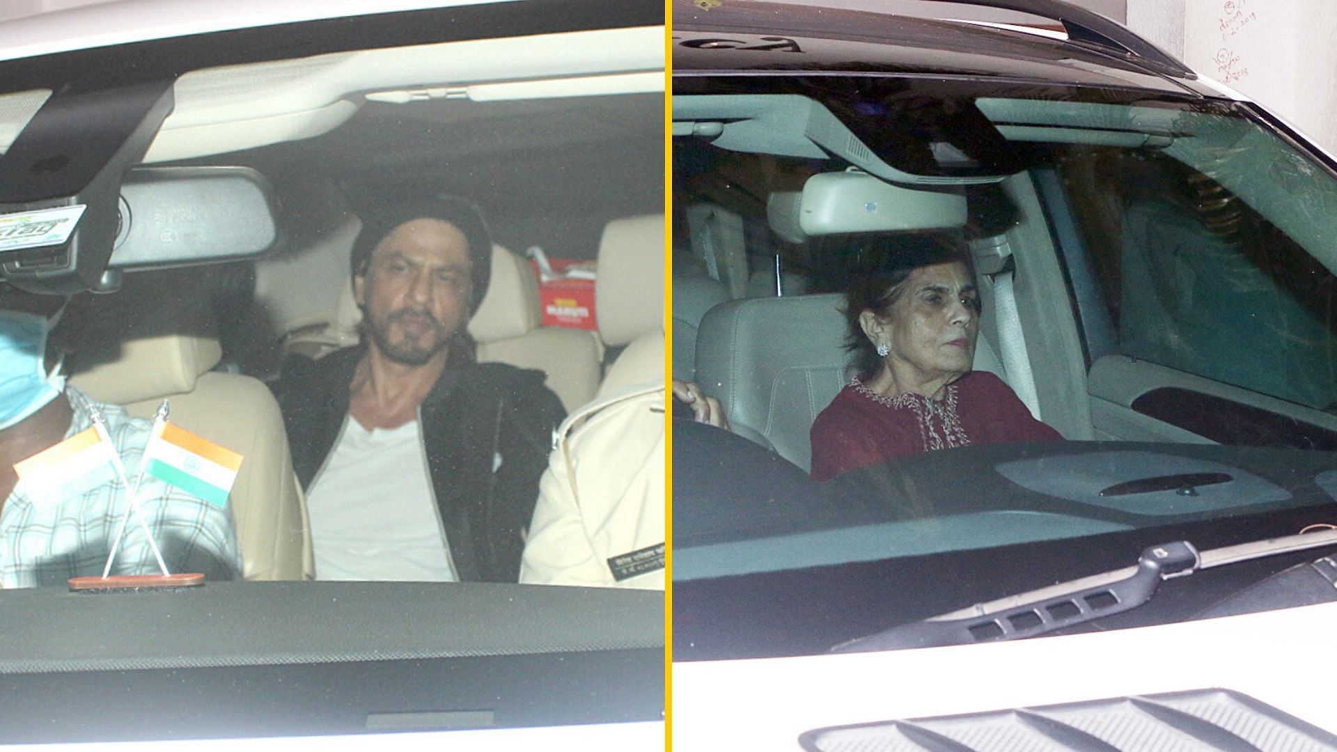 Shah Rukh Khan and Salma Khan at Hiroo Johar’s birthday bash.&nbsp;