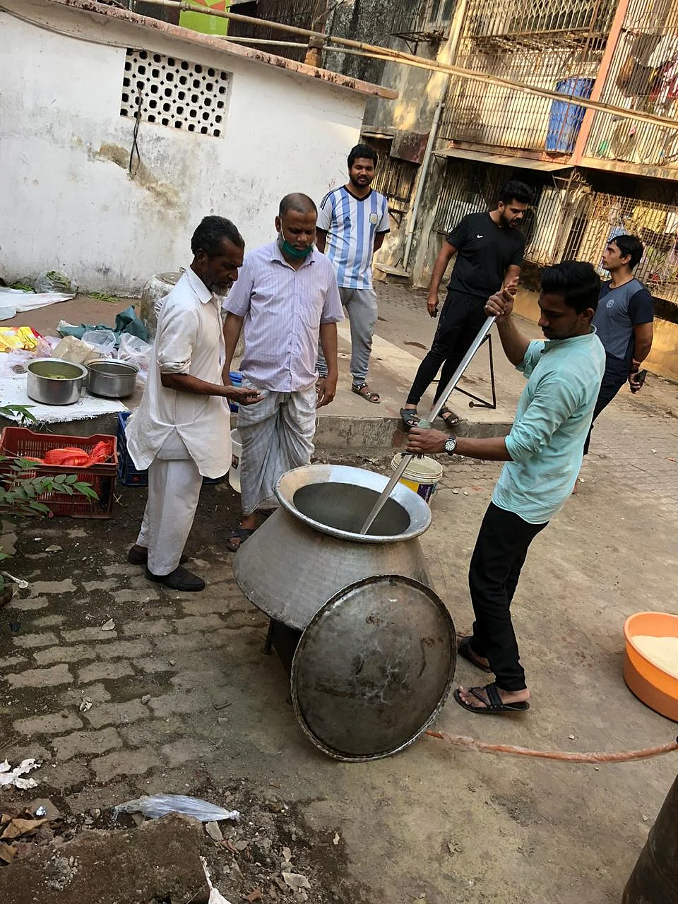 Food being prepared.