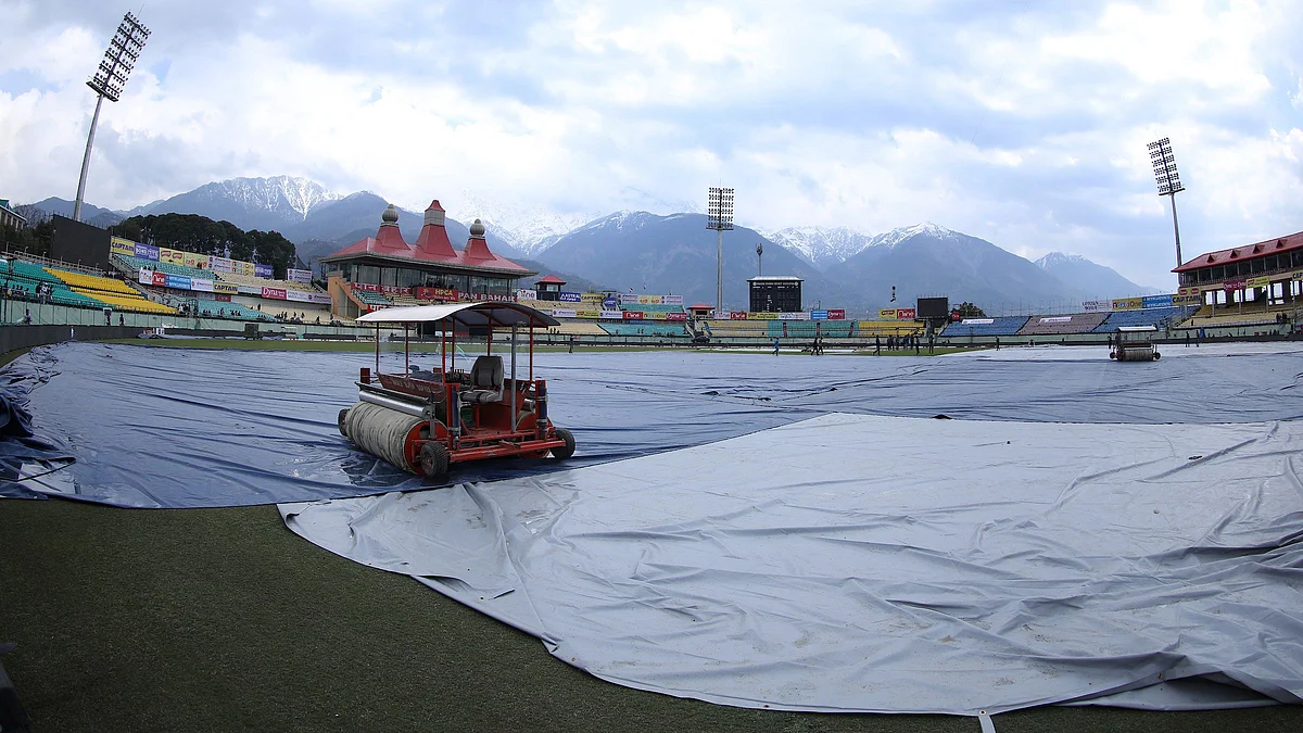 Three super-soppers were put into use but ground staff in Dharamshala failed to clear the ground.