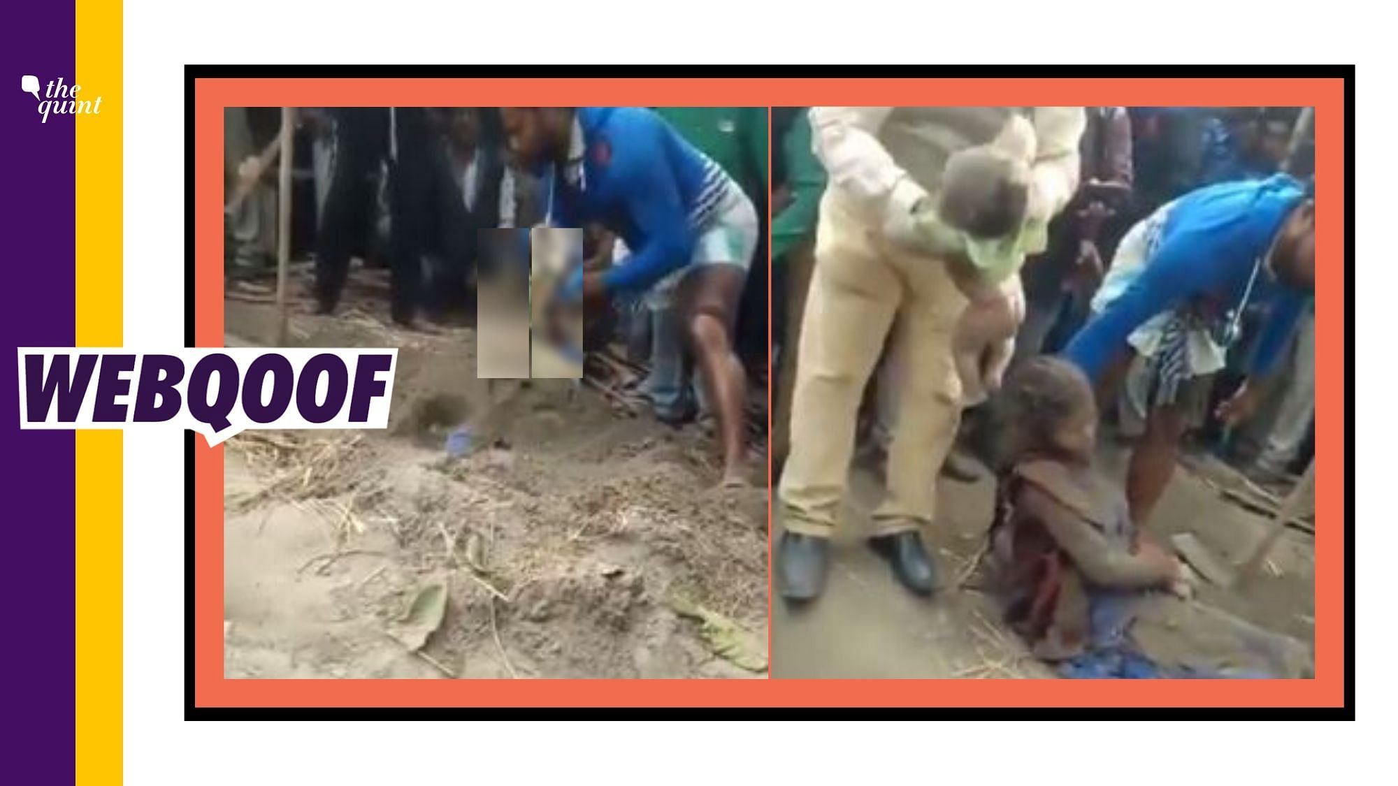 The video is being widely shared on social media with the claim that ‘Hindutva goons’ are burying muslims.&nbsp;