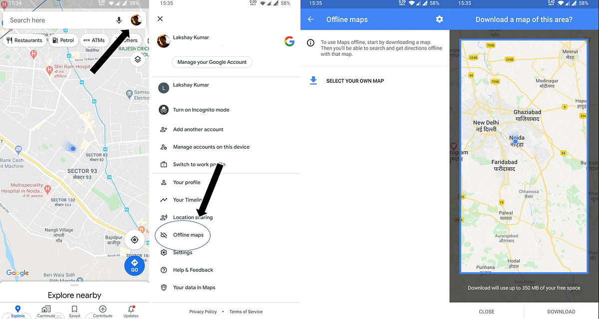 Google Maps users can rely on this feature when they are without an active internet connection. 
