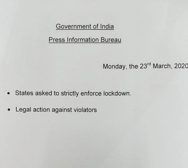 Statement by Press Bureau of Information