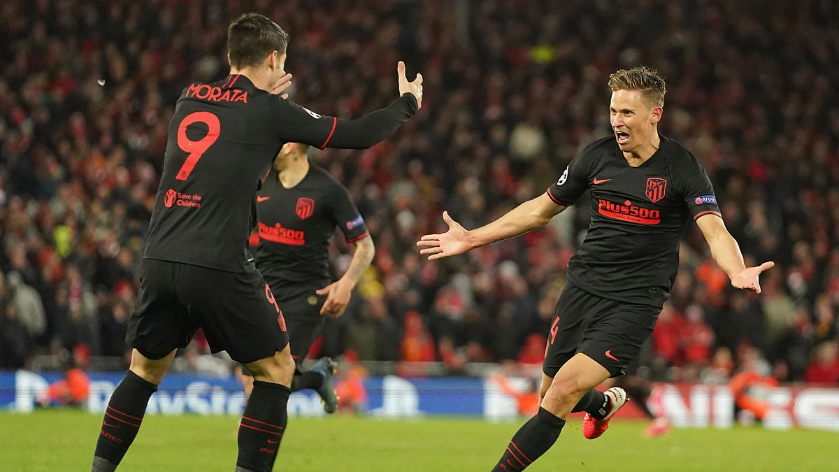Goals from Llorente (right) and Alvaro Morata made sure sure Liverpool end their Champions League campaign on Wednesday.