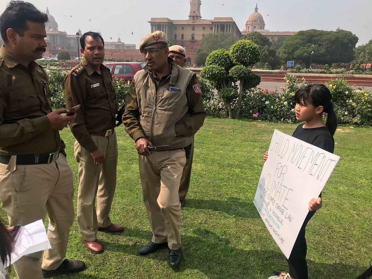 Licypriya was confronted by several police personnel when she had turned up outside Parliament on 28 February