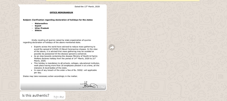 COVID-19: Blanket Holidays Declared In 4 States? Fake Alert!