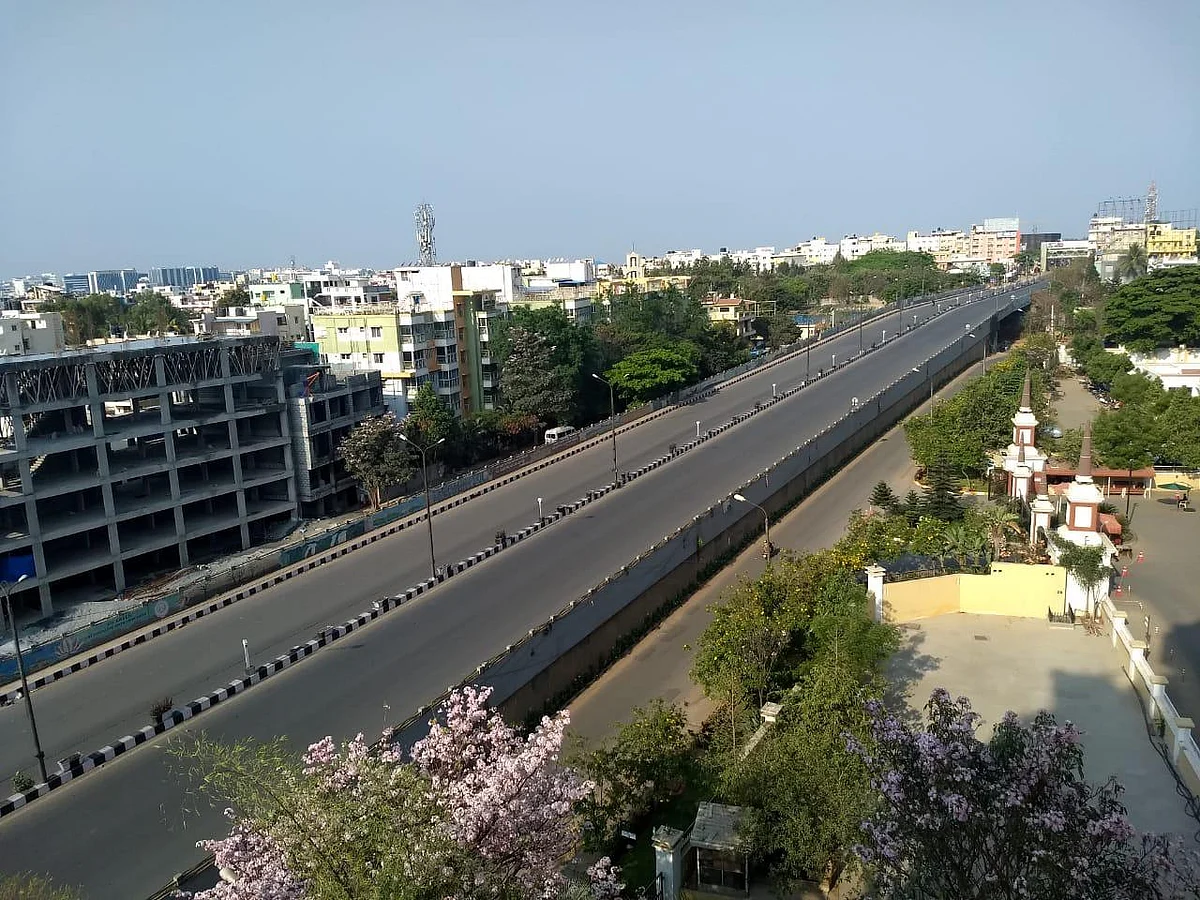 Marathahalli bridge, Bangalore.