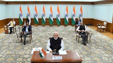 PM Modi and other ministers attended the G20 meeting via video conferencing.