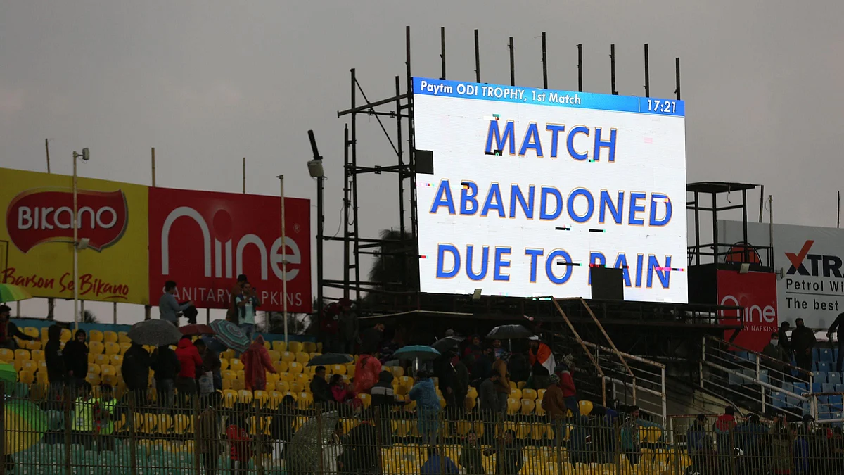 The cut-off time for a 20-over game was 6.30pm (IST) but the on-field umpires made their final inspection and decided to abandon the match much before that.
