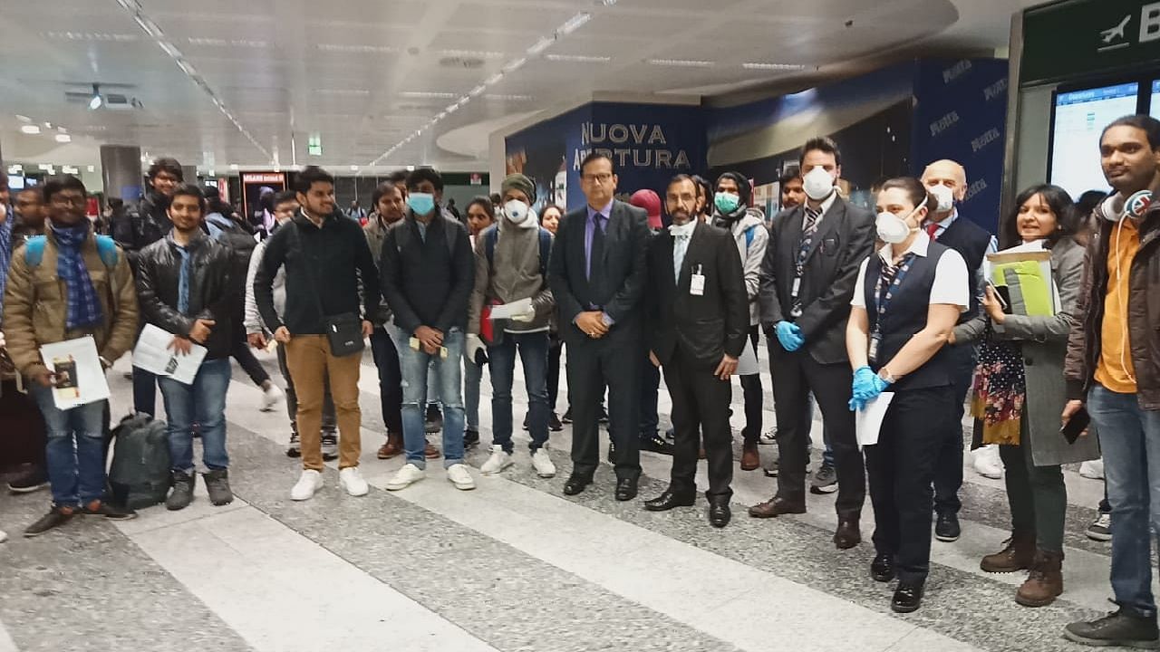 Indian students evacuated from Italy