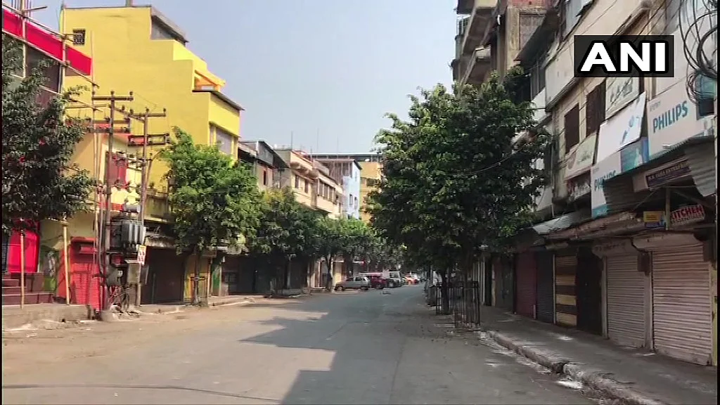 Imphal, Manipur, looked completely deserted.